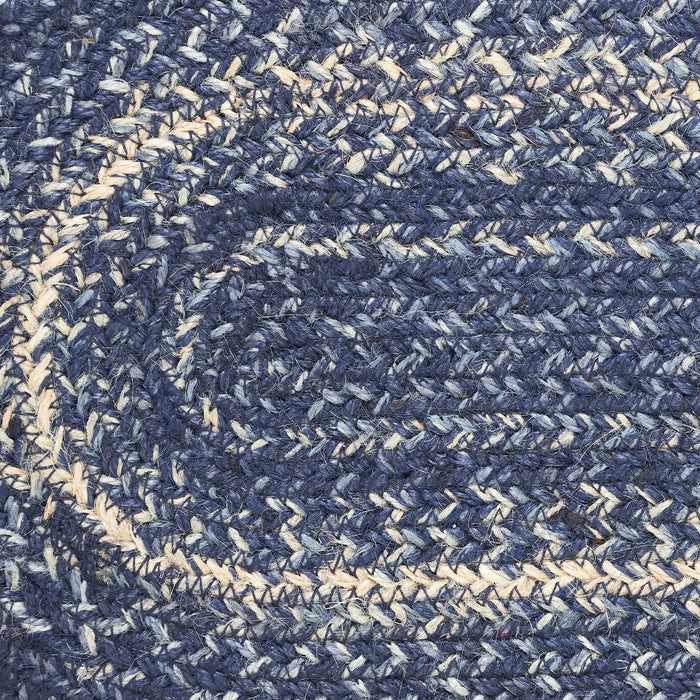 Great Falls Blue Braided Oval Runner 8x24" - Primitive Star Quilt Shop