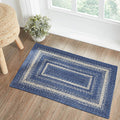 Great Falls Blue Rectangle Braided Rug 24x36" - Primitive Star Quilt Shop