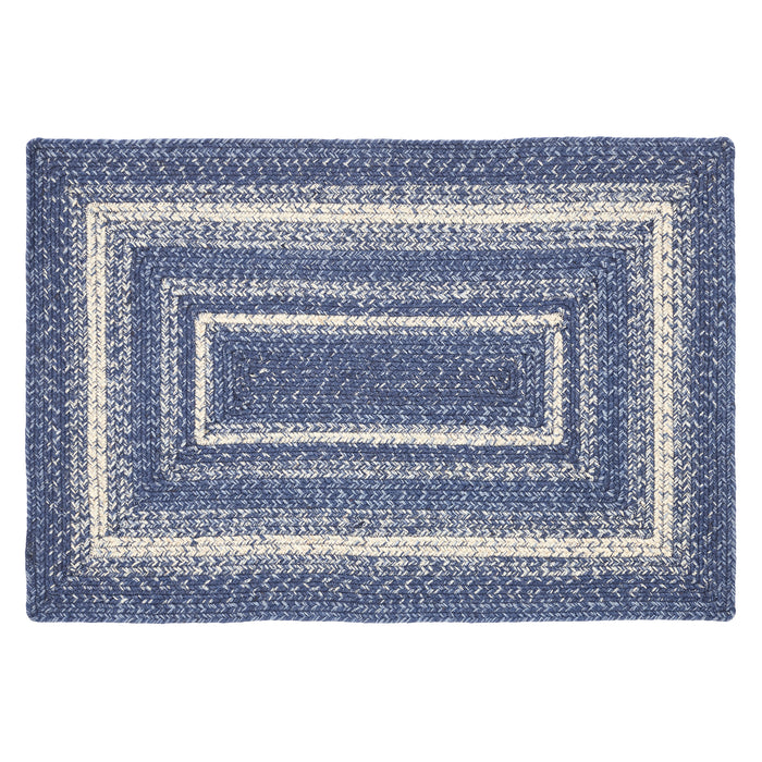 Great Falls Blue Rectangle Braided Rug 24x36" - Primitive Star Quilt Shop