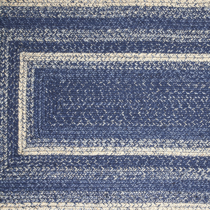 Great Falls Blue Rectangle Braided Rug 24x36" - Primitive Star Quilt Shop