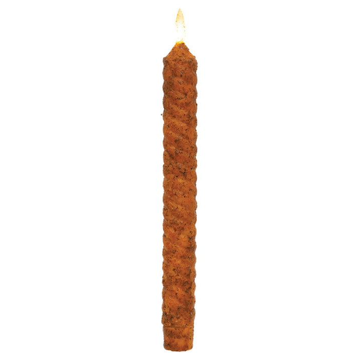 Grungy Twist Timer Taper Candle - Pumpkin Spice 9" - Primitive Star Quilt Shop
