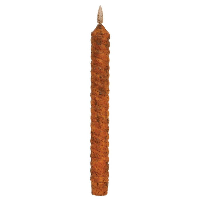 Grungy Twist Timer Taper Candle - Pumpkin Spice 9" - Primitive Star Quilt Shop