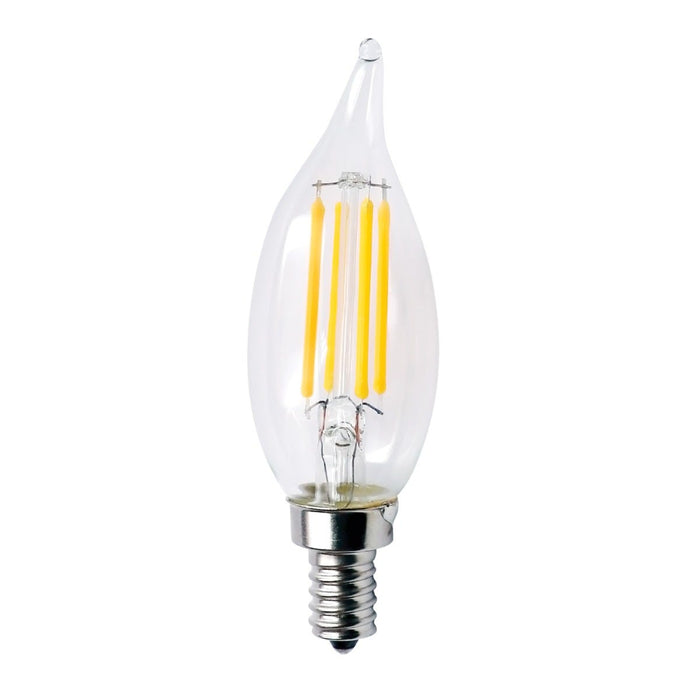 LED Filament Bulbs Halco - CA10CL2ANT/827/LED2 - LED Chandelier (CA10) Filament Clear (E12) 120V 180L Dimm Halco Lighting Technologies
