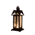 Halloween Iron/Glass Spider Hanging Lantern