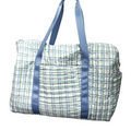 Hamner Hill-Blue and Green Check Quilted Duffle