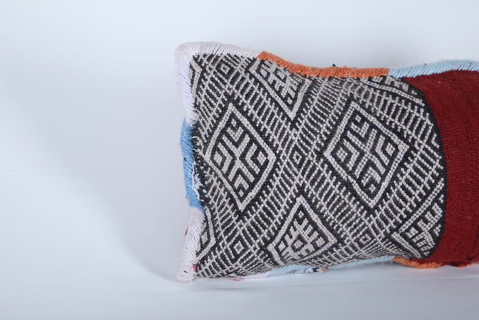 hand knotted Moroccan rug pillow 10.6 INCHES X 19.6 INCHES - kilim pillow