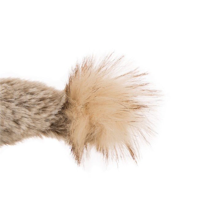 Handmade Faux Fur Santa Figurine Christmas Holiday Decoration Ornaments Gray 12-inch