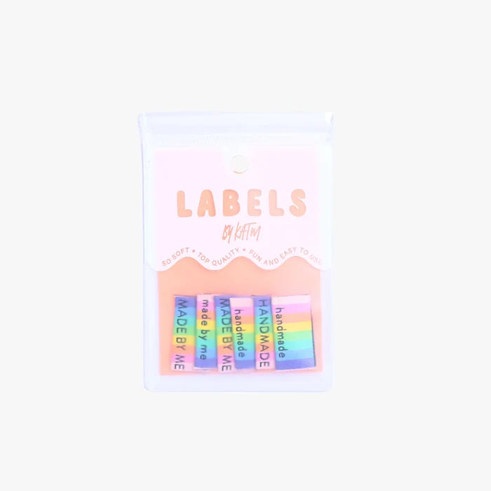 Handmade/Made By Me woven KATM sewing labels for handmade clothes and DIY sewing projects