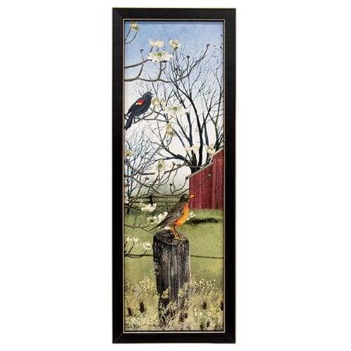 Harbingers of Spring Framed Print - 6x18" - Primitive Star Quilt Shop