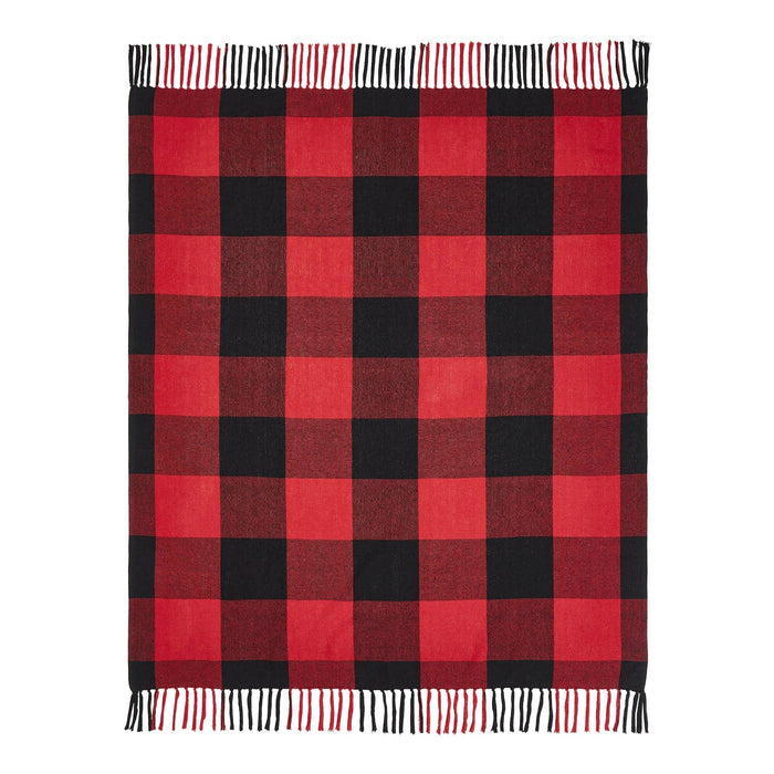 Harper Red Check Woven Throw - Primitive Star Quilt Shop