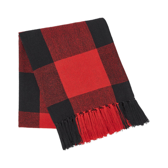 Harper Red Check Woven Throw - Primitive Star Quilt Shop