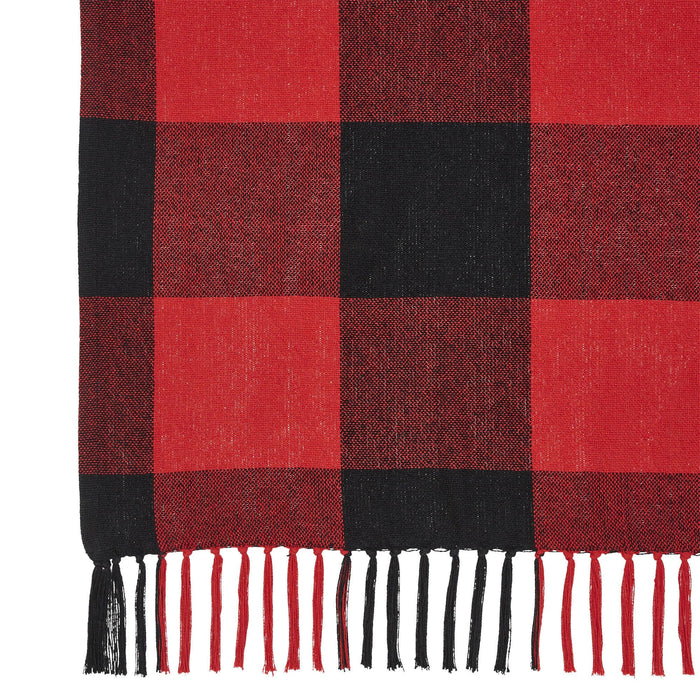 Harper Red Check Woven Throw - Primitive Star Quilt Shop