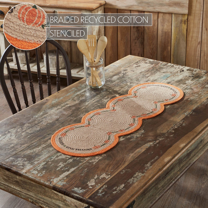Harvest Blessings Natural Stencil Runner 12x36" - Primitive Star Quilt Shop