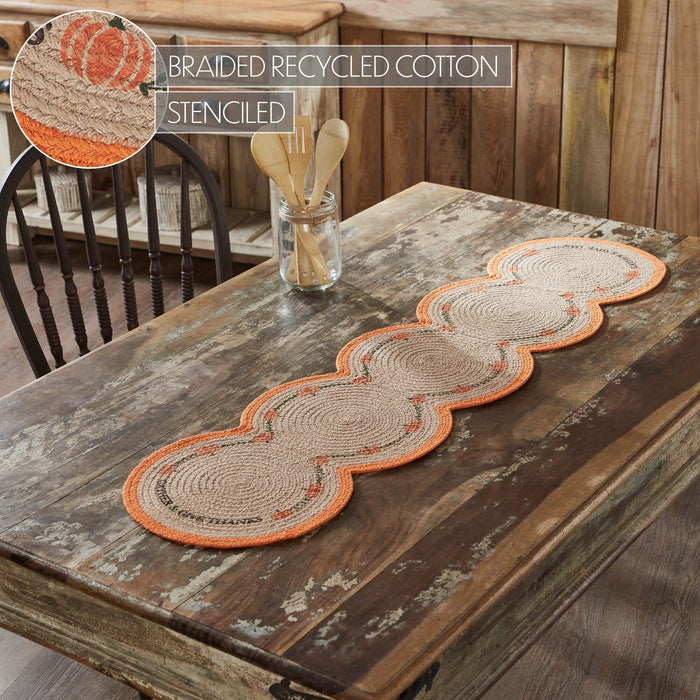 Harvest Blessings Natural Stencil Runner 12x48" - Primitive Star Quilt Shop