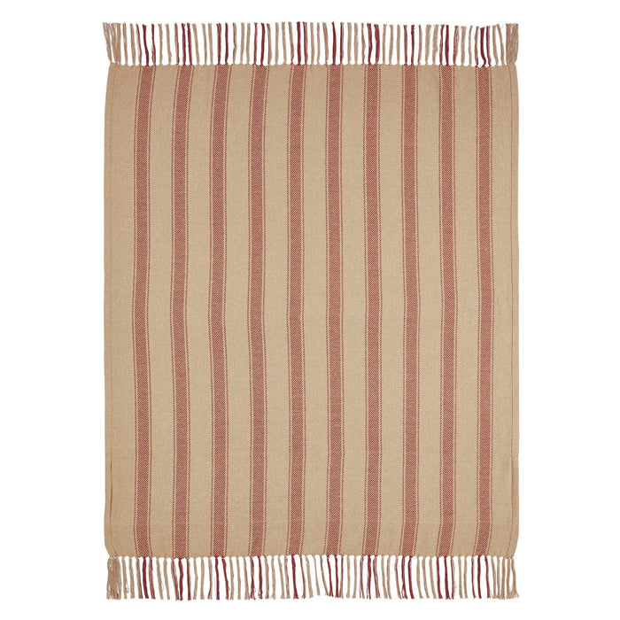 Harvest Blessings Pumpkin Patch Stripe Woven Throw - Primitive Star Quilt Shop
