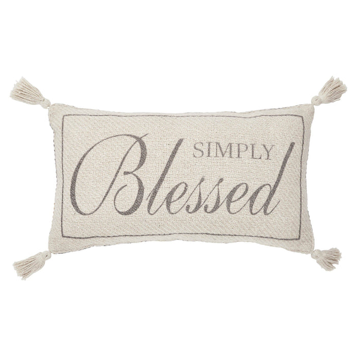 Harvest Blessings Simply Blessed Pillow 7x13" - Primitive Star Quilt Shop