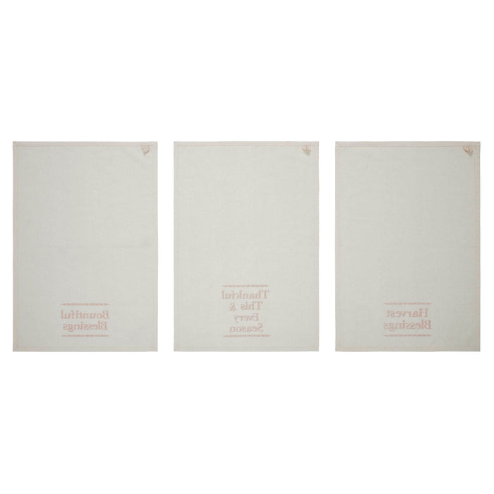Harvest Blessings Tea Towel -Set of 3 - Primitive Star Quilt Shop