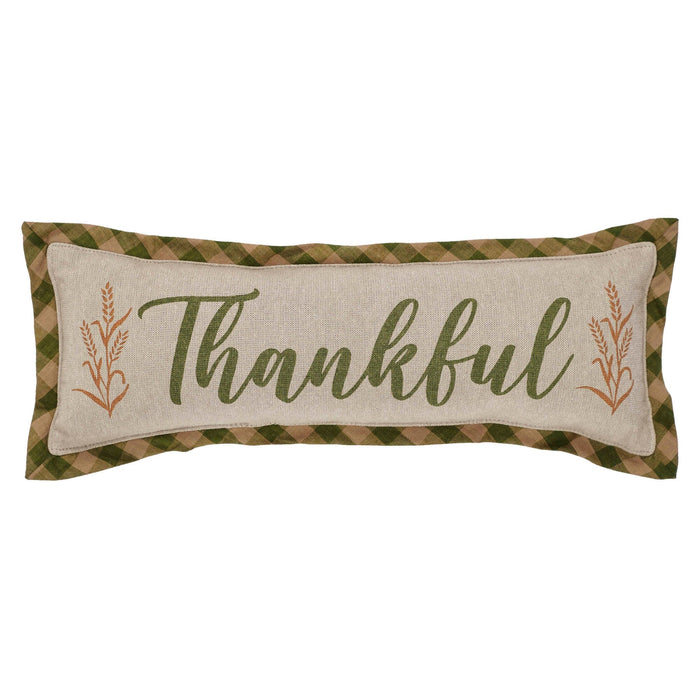 Harvest Blessings Thankful Pillow 5x15" - Primitive Star Quilt Shop