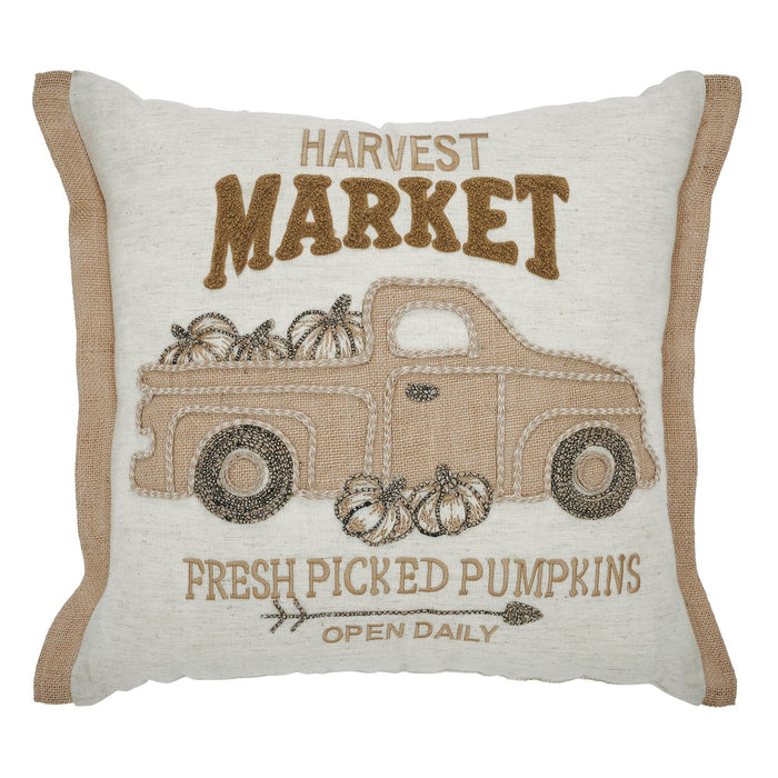 Harvest Market Fresh Picked Pillow 18x18" - Primitive Star Quilt Shop