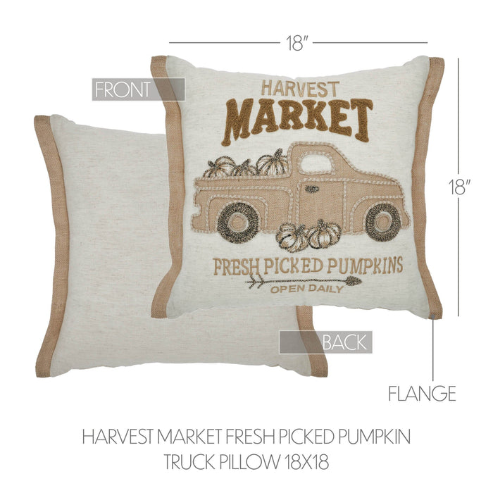 Harvest Market Fresh Picked Pillow 18x18" - Primitive Star Quilt Shop