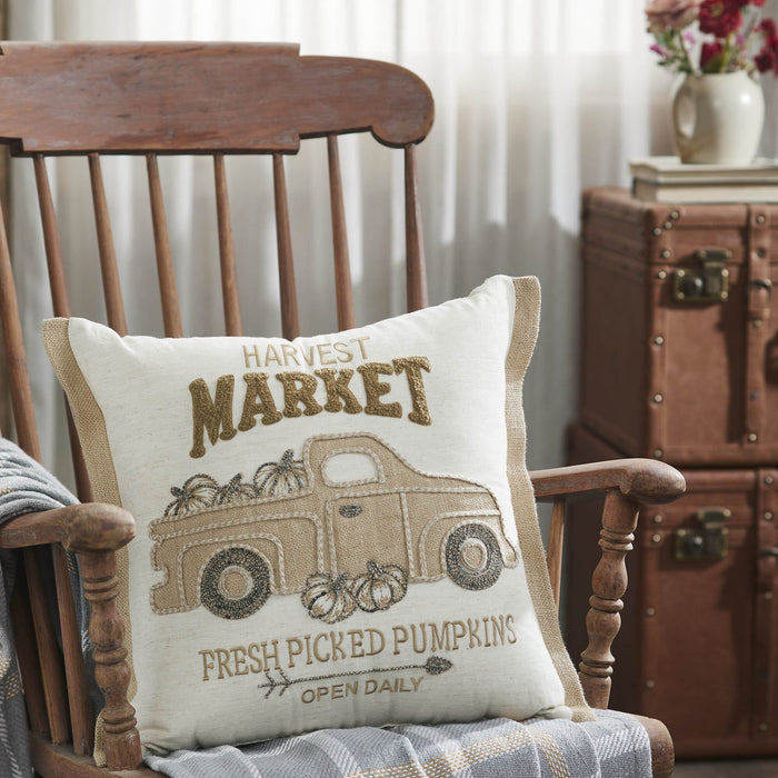 Harvest Market Fresh Picked Pillow 18x18" - Primitive Star Quilt Shop