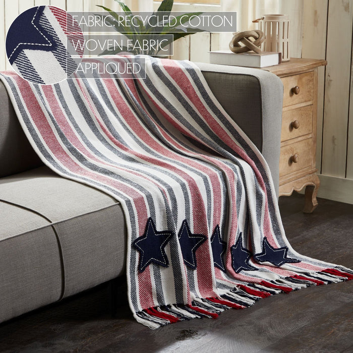 Hatteras Stars Woven Throw - Primitive Star Quilt Shop