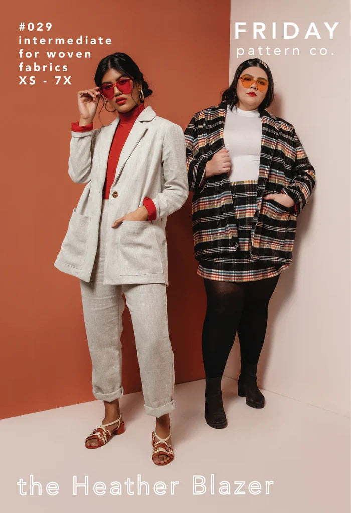 Heather Blazer Sewing Pattern – unstructured relaxed fit layering jacket for all seasons (XS–7X)