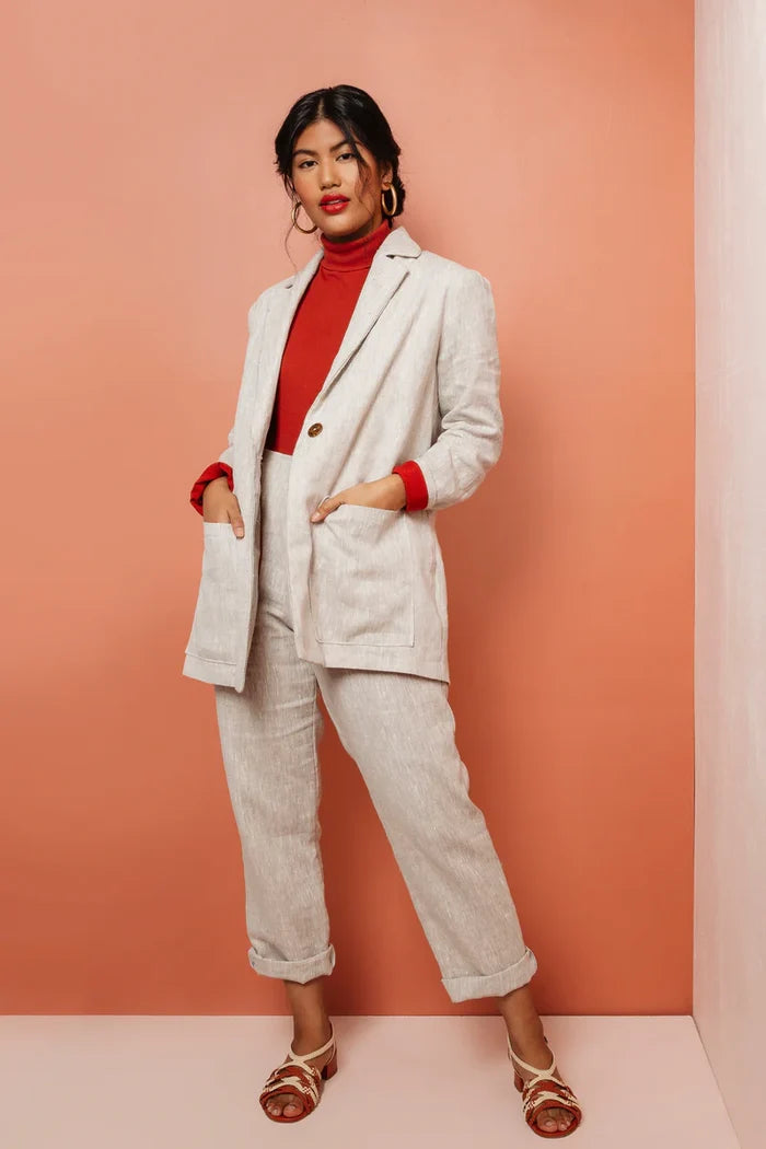 Heather Blazer Sewing Pattern – unstructured relaxed fit layering jacket for all seasons (XS–7X)