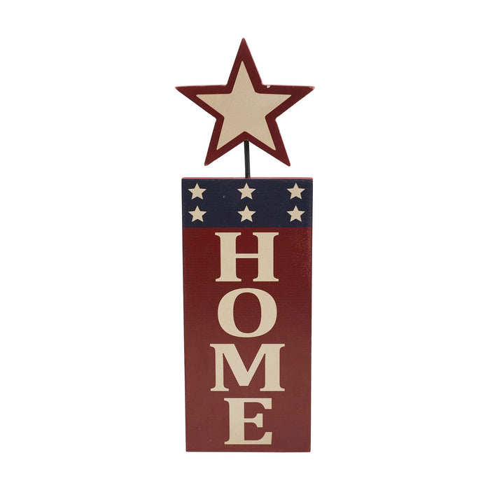 "Home" Firecracker Wall Decor - 16x5" - Primitive Star Quilt Shop