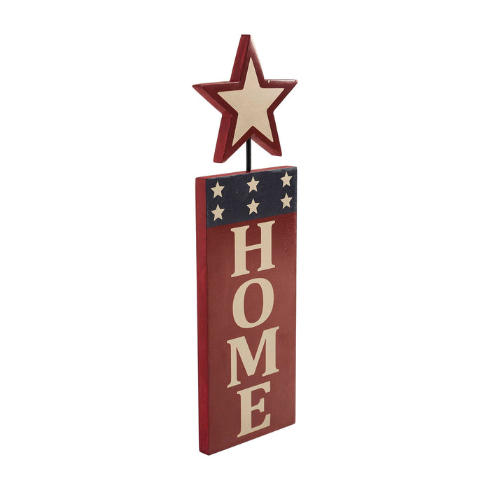 "Home" Firecracker Wall Decor - 16x5" - Primitive Star Quilt Shop