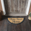 "Home Sweet Home" Coir Half Circle Rug 16.5x33" - Primitive Star Quilt Shop