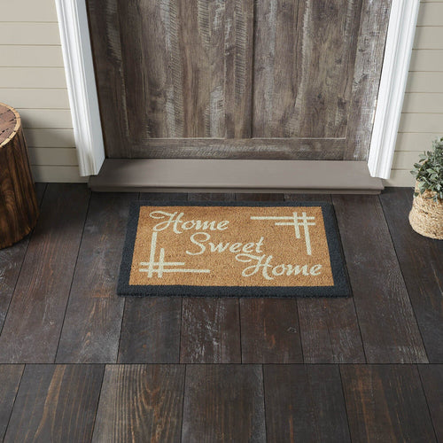 "Home Sweet Home" Coir Rectangle Rug 20x30" - Primitive Star Quilt Shop