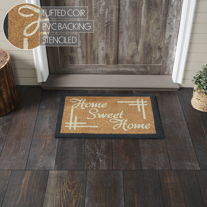 "Home Sweet Home" Coir Rectangle Rug 20x30" - Primitive Star Quilt Shop