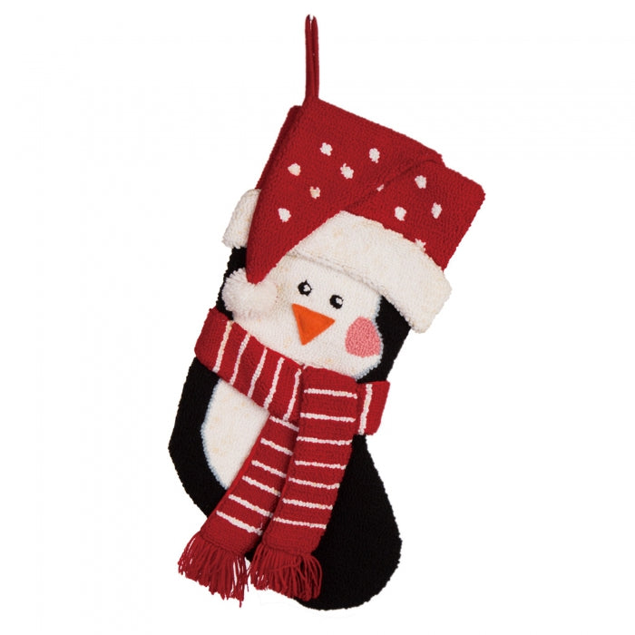 Hooked 3D Penguin Christmas Stocking, 1 Piece