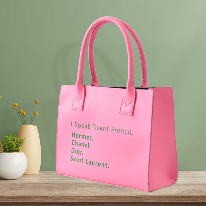 I Speak Fluent French Message Tote Shoulder Bag