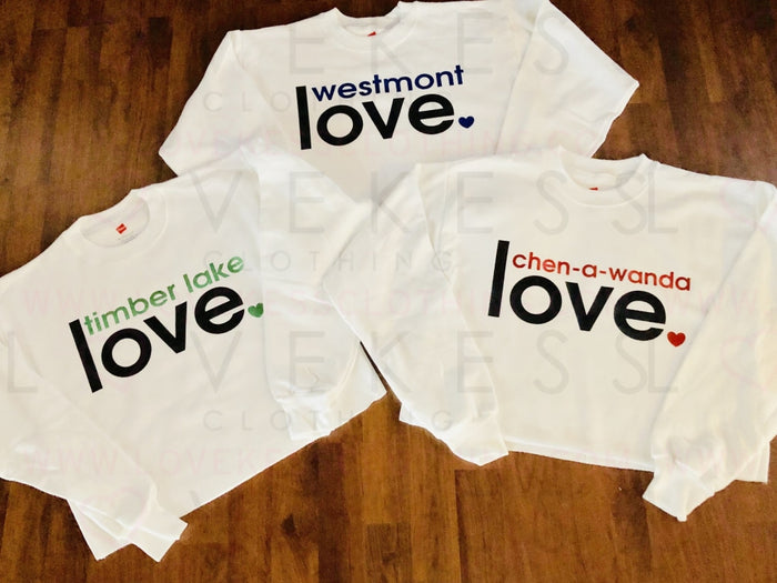 It’s All About Love Crop Sweatshirt - lovekess - clothing