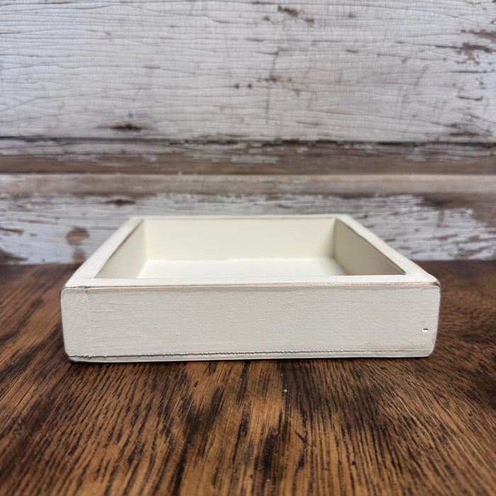 Ivory Flat Wood Box - Primitive Star Quilt Shop