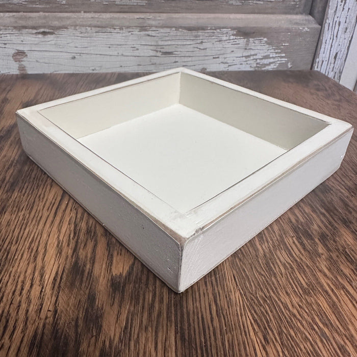 Ivory Flat Wood Box - Primitive Star Quilt Shop