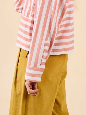 Jenna Shirt + Shirtdress Sewing Pattern – oversized button-up with drop shoulder & classic details