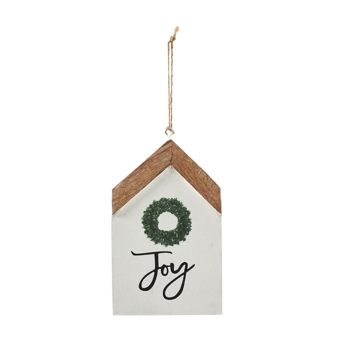 "Joy" Wreath House Ornament - Primitive Star Quilt Shop