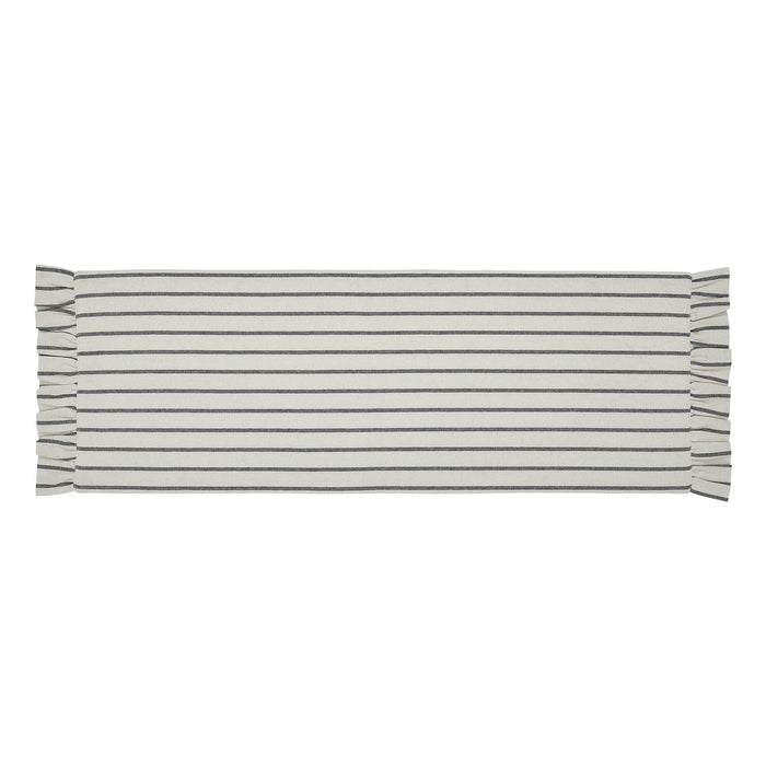 Kaila Blue Stripe Ruffled Runner 12x36" - Primitive Star Quilt Shop