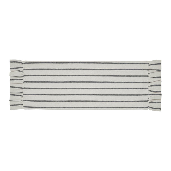 Kaila Blue Stripe Ruffled Runner 8x24" - Primitive Star Quilt Shop