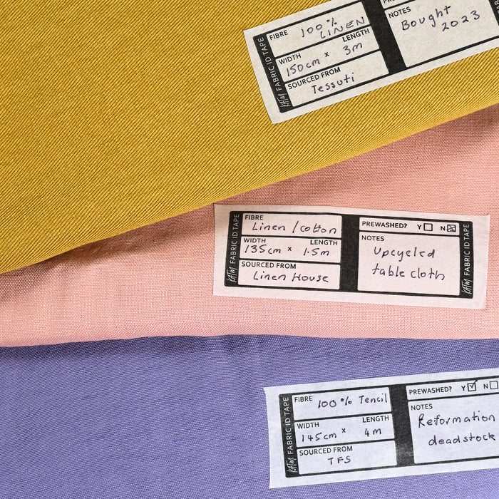 KATM Fabric ID Tape Roll 30m sewing labels for fabric organisation and DIY sewing projects