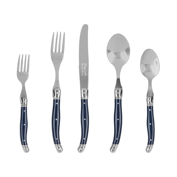 Laguiole Connoisseur 18/10 Stainless-Steel Navy Flatware Set