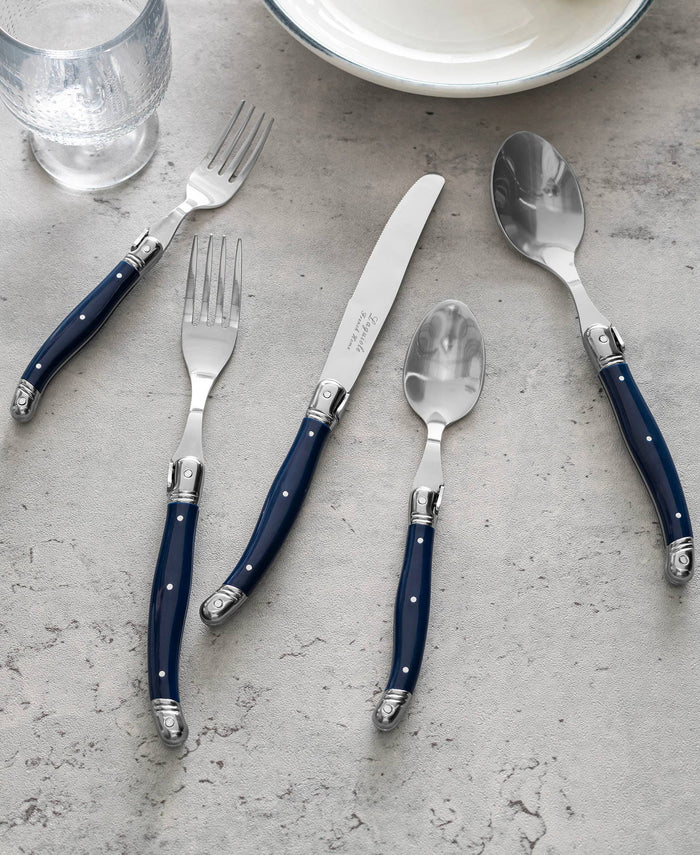 Laguiole Connoisseur 18/10 Stainless-Steel Navy Flatware Set