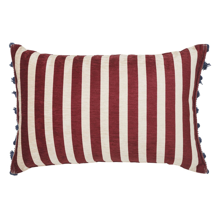 "Land That I Love" America Pillow with Tassels - 14x22" - Primitive Star Quilt Shop
