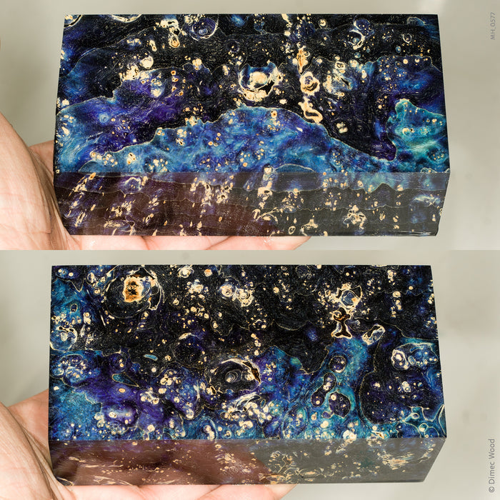 Large stabilized box elder burl wood block
