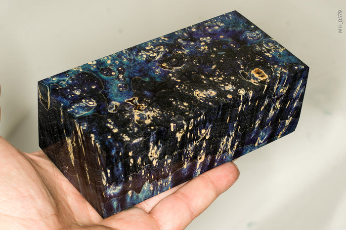 Large stabilized box elder burl wood block