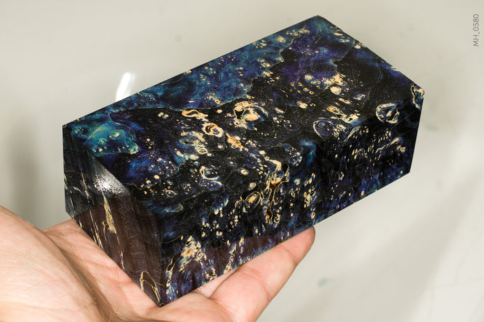 Large stabilized box elder burl wood block