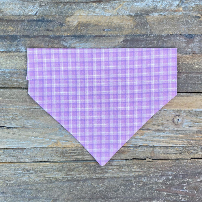 Lavender Plaid Dog Bandana